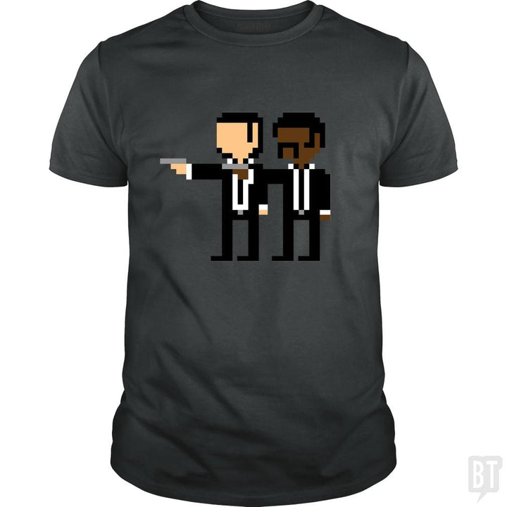 SunFrog-Busted Funky Hippo Classic Guys / Unisex Tee / Dark Heather / S Pixel Pulp