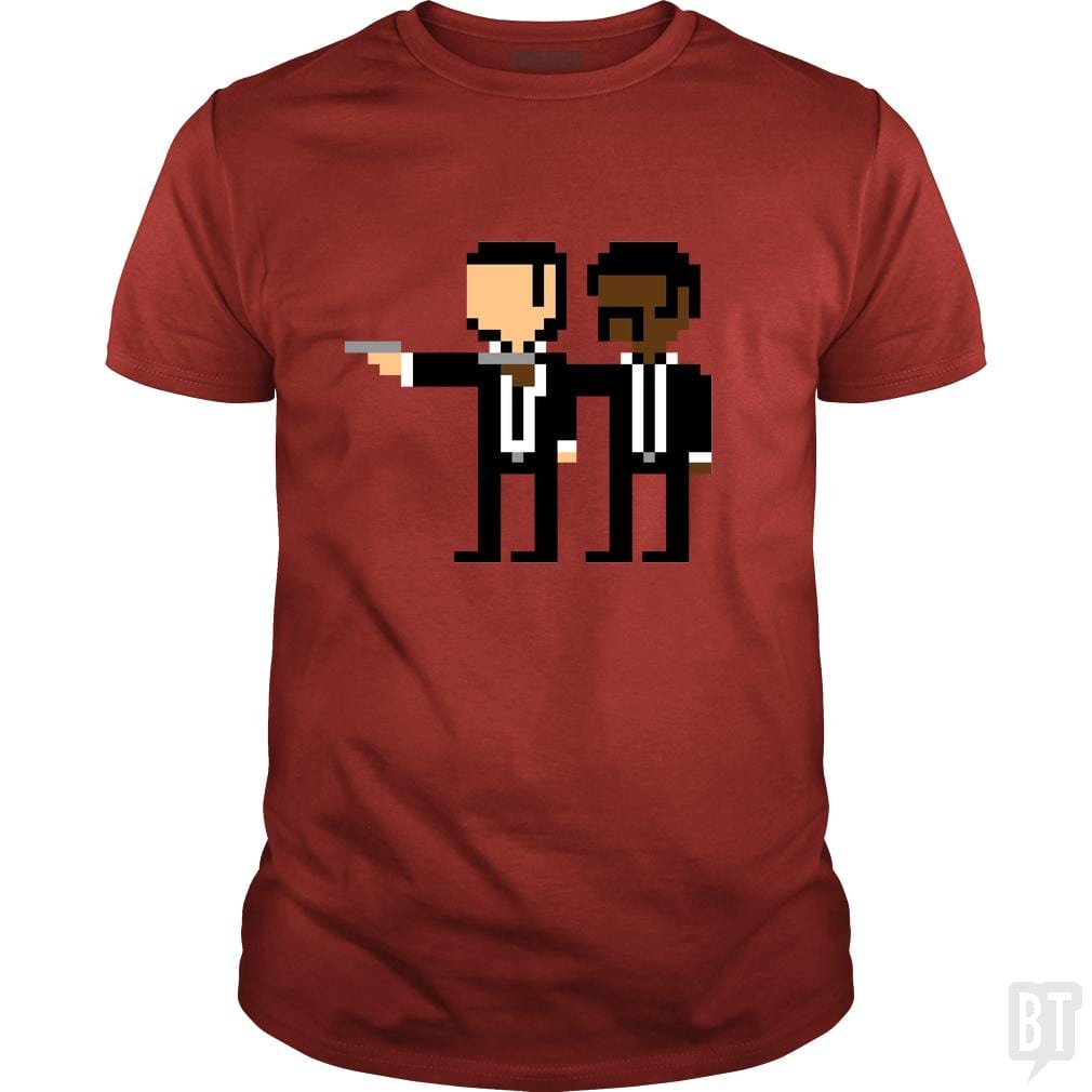 SunFrog-Busted Funky Hippo Classic Guys / Unisex Tee / Red / S Pixel Pulp