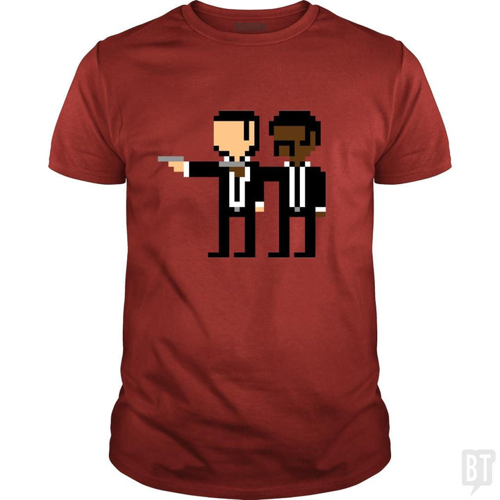 SunFrog-Busted Funky Hippo Classic Guys / Unisex Tee / Red / S Pixel Pulp