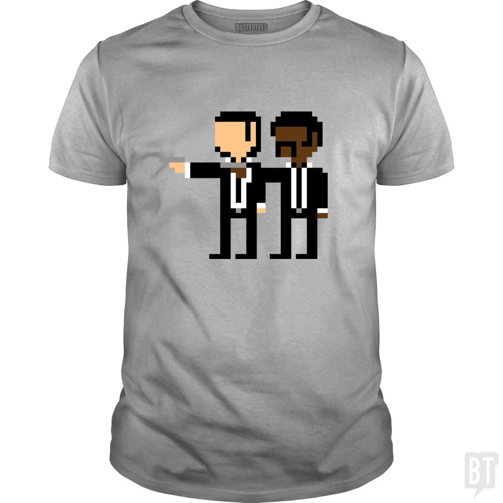 SunFrog-Busted Funky Hippo Classic Guys / Unisex Tee / Sport Grey / S Pixel Pulp