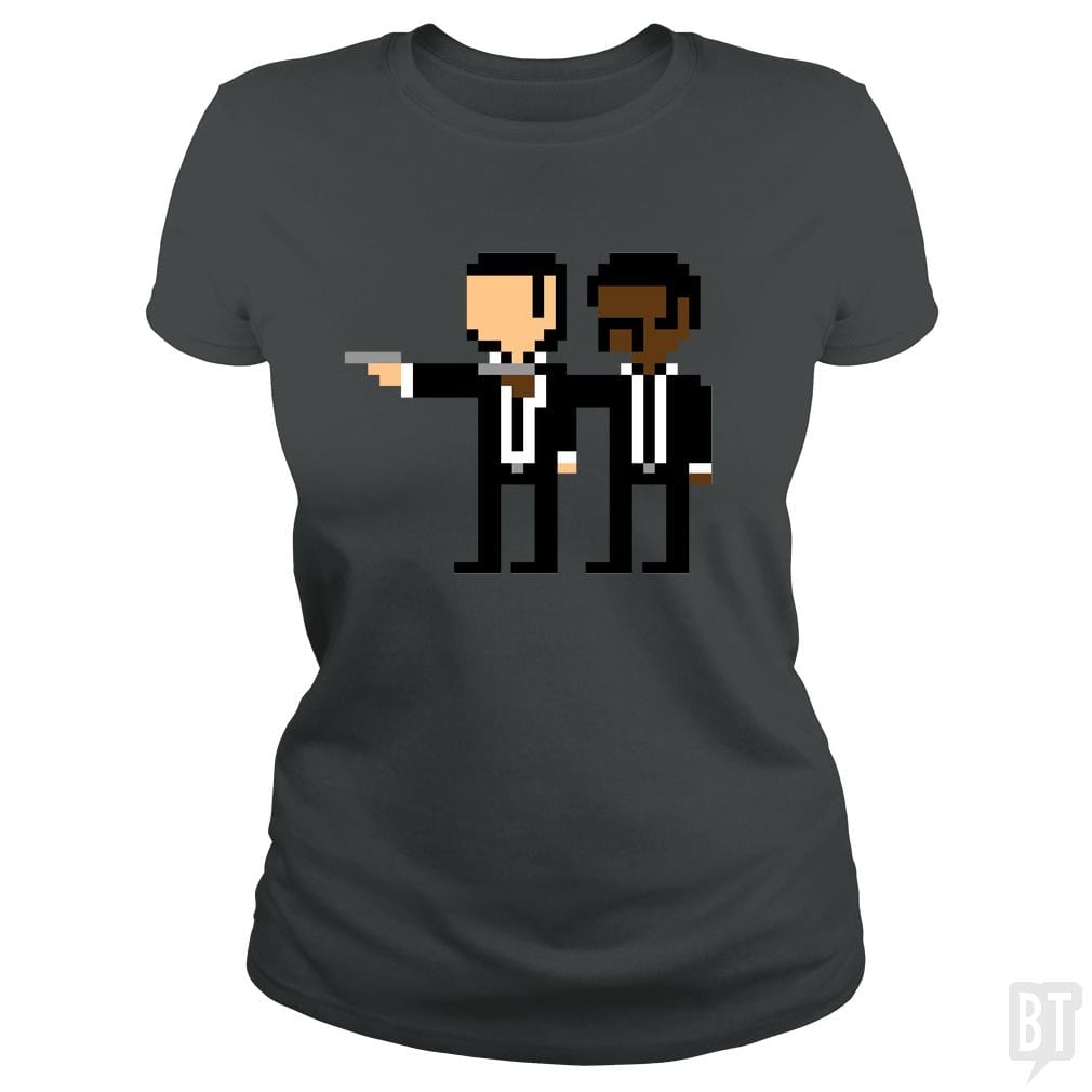 SunFrog-Busted Funky Hippo Classic Ladies Tee / Dark Heather / S Pixel Pulp