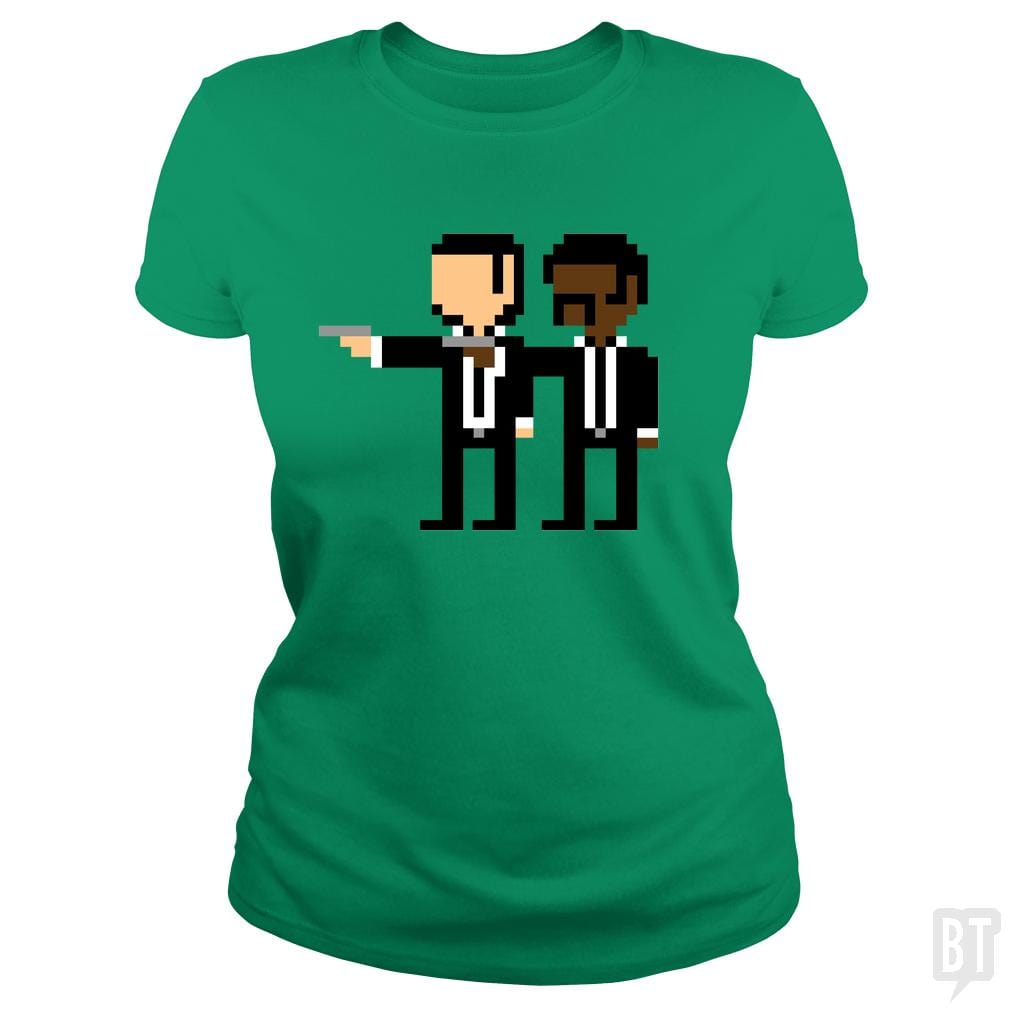 SunFrog-Busted Funky Hippo Classic Ladies Tee / Irish Green / S Pixel Pulp