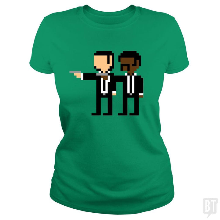 SunFrog-Busted Funky Hippo Classic Ladies Tee / Irish Green / S Pixel Pulp