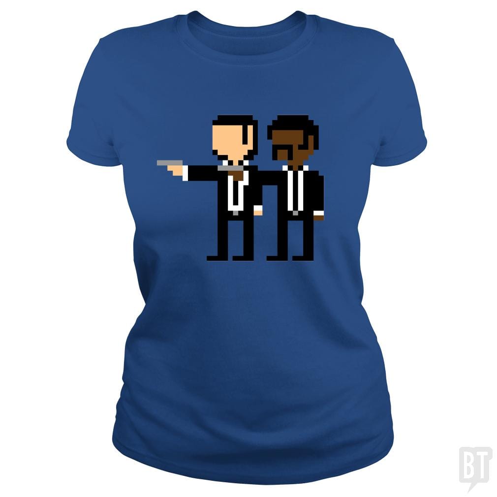 SunFrog-Busted Funky Hippo Classic Ladies Tee / Royal Blue / S Pixel Pulp