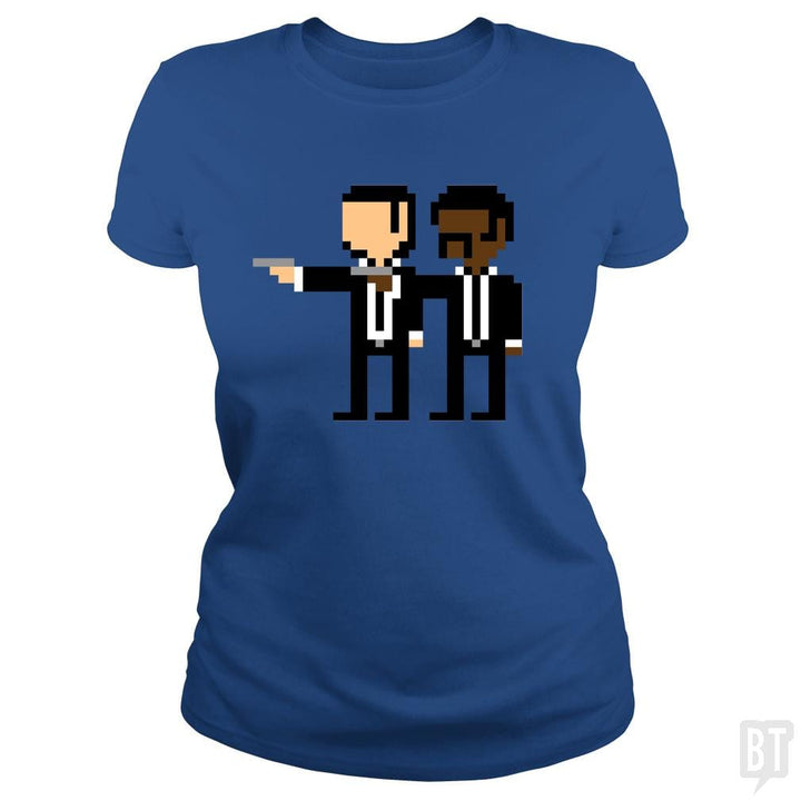 SunFrog-Busted Funky Hippo Classic Ladies Tee / Royal Blue / S Pixel Pulp