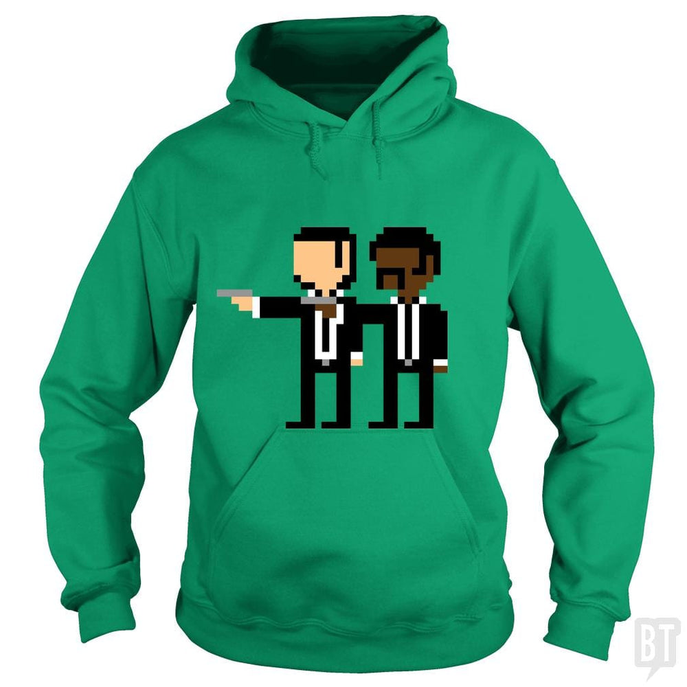 SunFrog-Busted Funky Hippo Hoodie / Irish Green / S Pixel Pulp