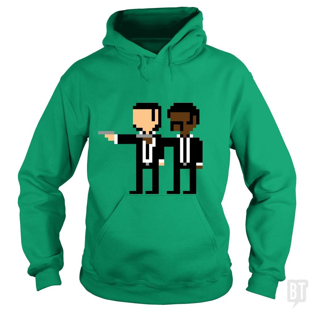 SunFrog-Busted Funky Hippo Hoodie / Irish Green / S Pixel Pulp