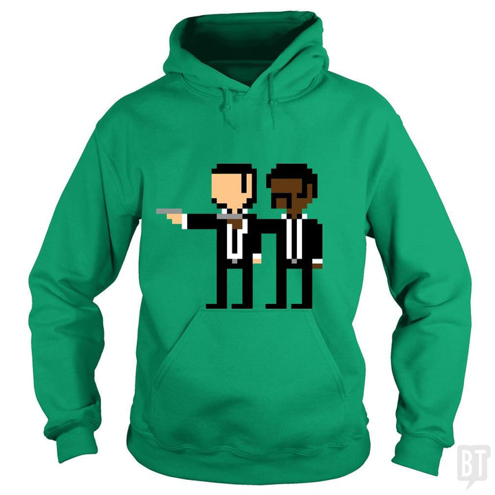 SunFrog-Busted Funky Hippo Hoodie / Irish Green / S Pixel Pulp