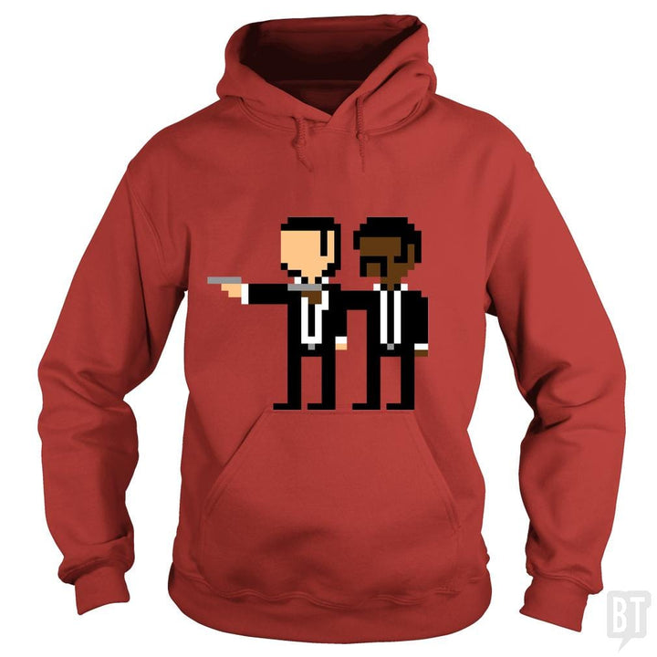 SunFrog-Busted Funky Hippo Hoodie / Red / S Pixel Pulp