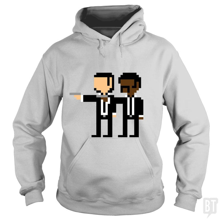 SunFrog-Busted Funky Hippo Hoodie / Sport Grey / S Pixel Pulp