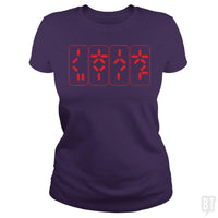 Load image into Gallery viewer, SunFrog-Busted Funky Hippo Classic Ladies Tee / Purple / S Predator
