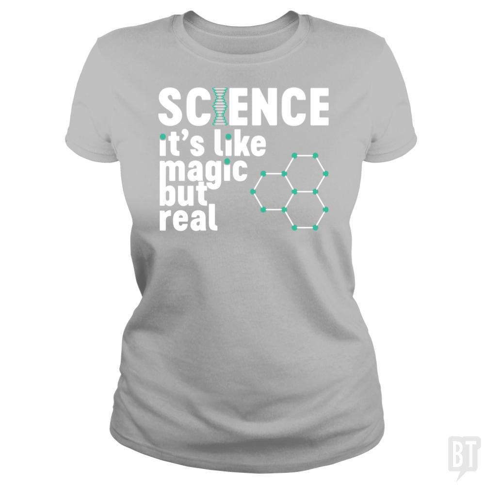 SunFrog-Busted Funky Hippo Classic Ladies Tee / Sport Grey / S Science Magic