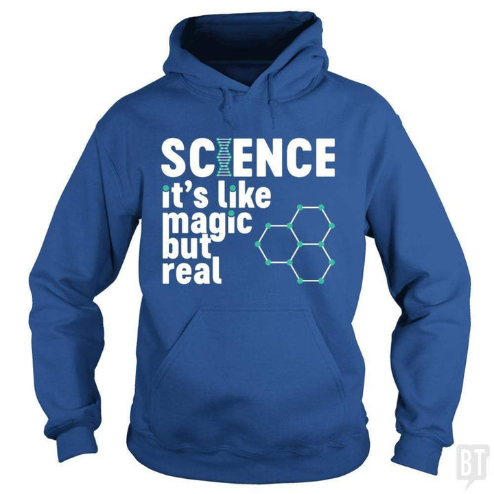 SunFrog-Busted Funky Hippo Hoodie / Royal Blue / S Science Magic
