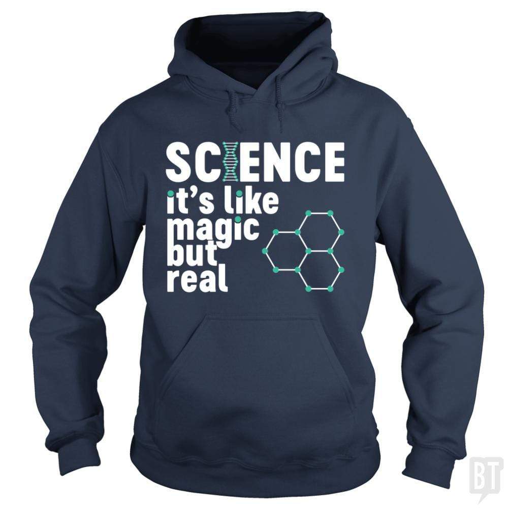 SunFrog-Busted Funky Hippo Hoodie / Navy Blue / S Science Magic