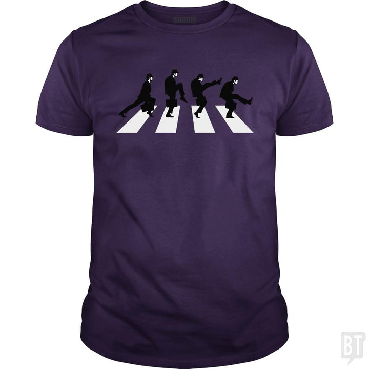 SunFrog-Busted Funky Hippo Classic Guys / Unisex Tee / Purple / S Silly Walk Road