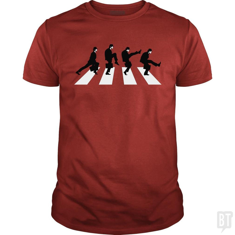 SunFrog-Busted Funky Hippo Classic Guys / Unisex Tee / Red / S Silly Walk Road