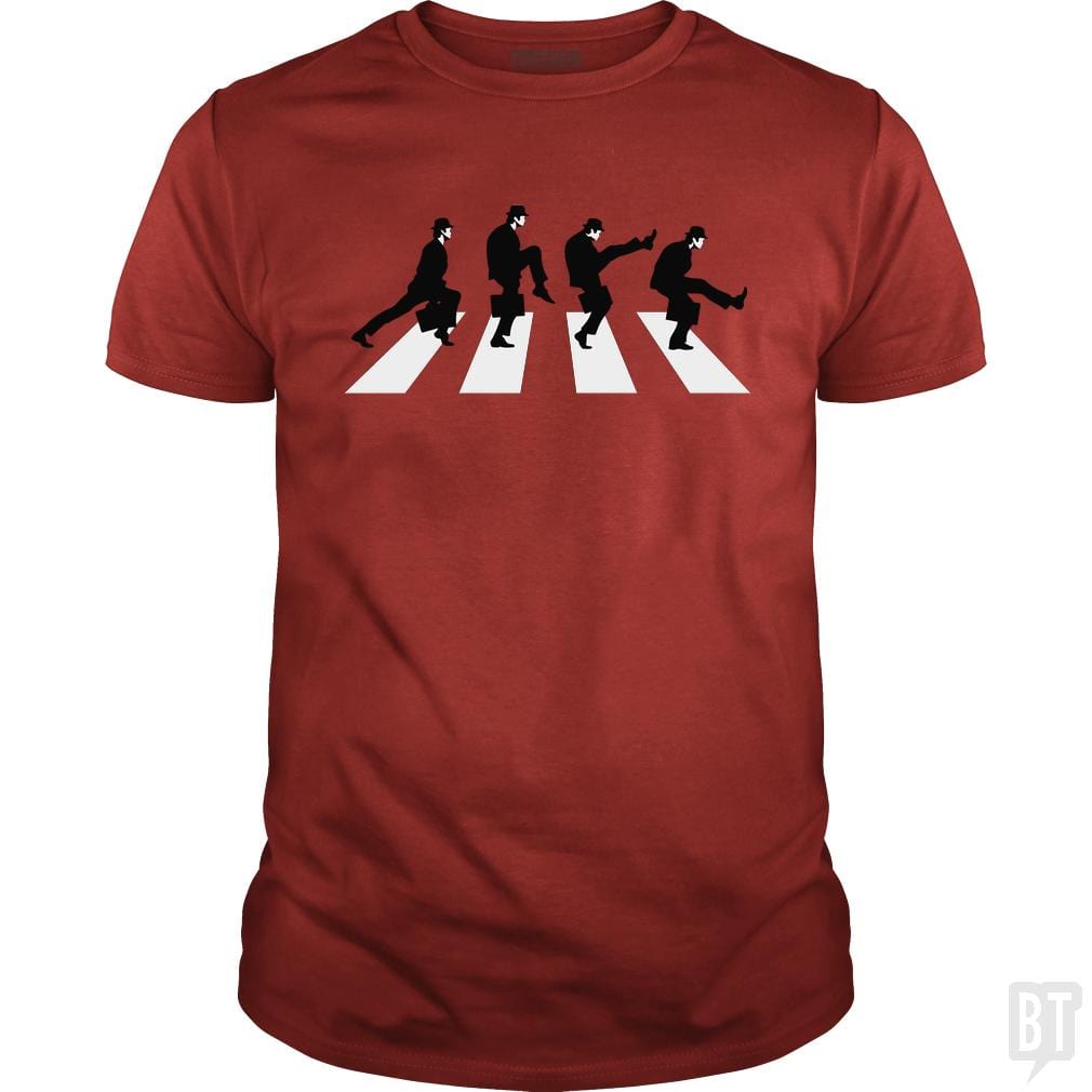 SunFrog-Busted Funky Hippo Classic Guys / Unisex Tee / Red / S Silly Walk Road