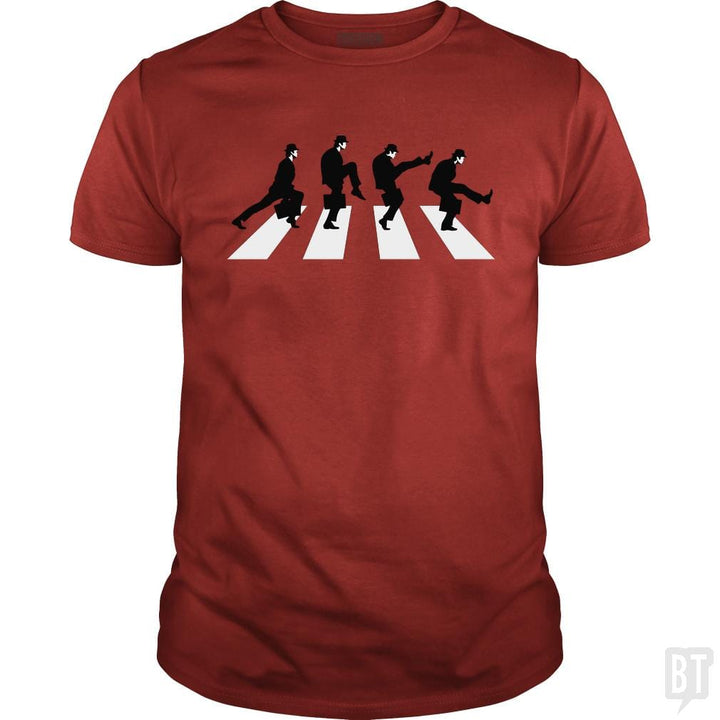 SunFrog-Busted Funky Hippo Classic Guys / Unisex Tee / Red / S Silly Walk Road