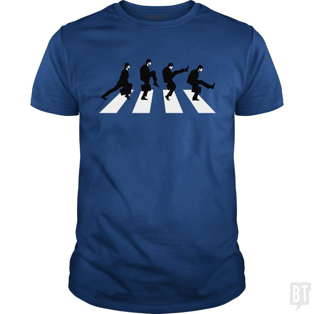 SunFrog-Busted Funky Hippo Classic Guys / Unisex Tee / Royal Blue / S Silly Walk Road
