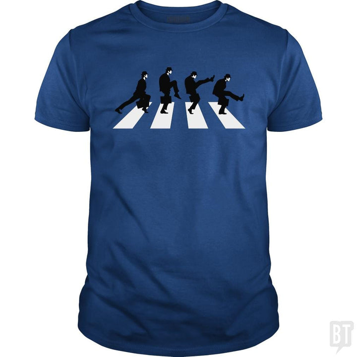 SunFrog-Busted Funky Hippo Classic Guys / Unisex Tee / Royal Blue / S Silly Walk Road