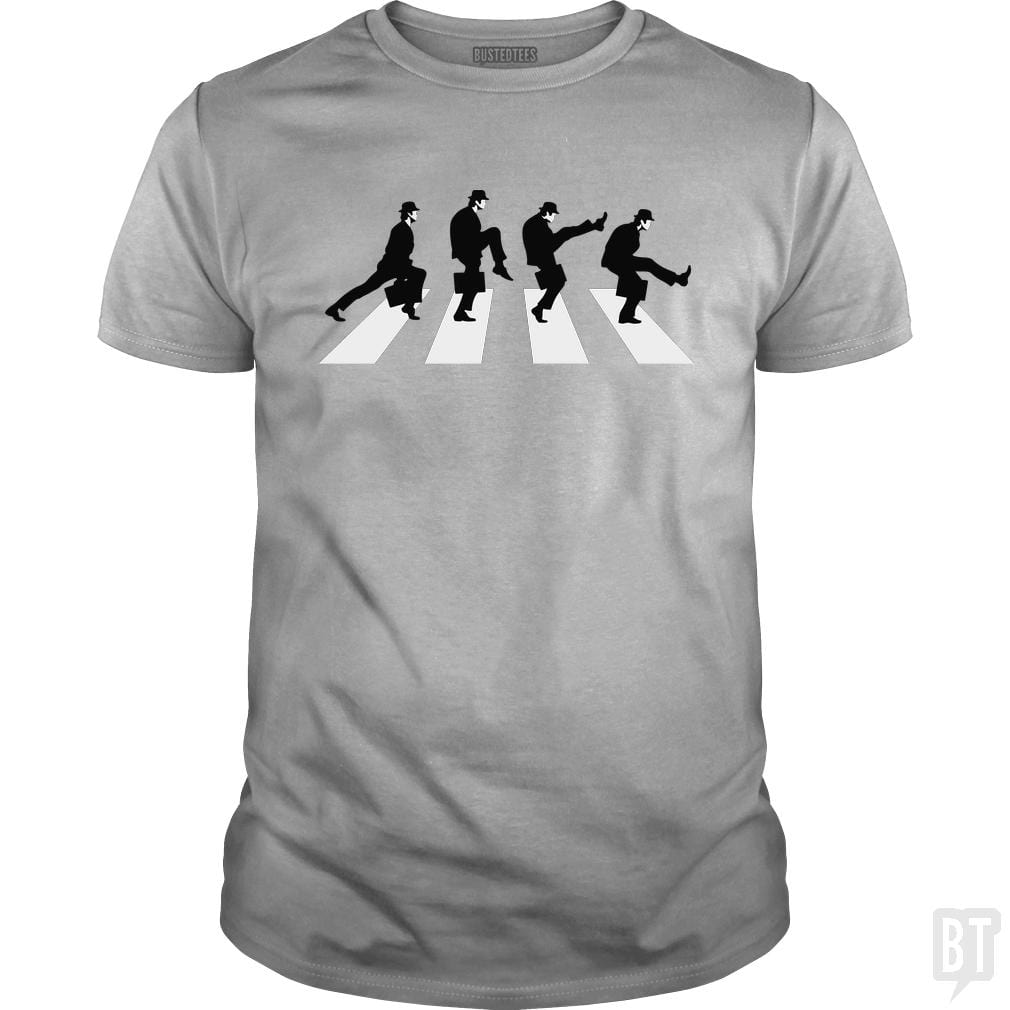 SunFrog-Busted Funky Hippo Classic Guys / Unisex Tee / Sport Grey / S Silly Walk Road
