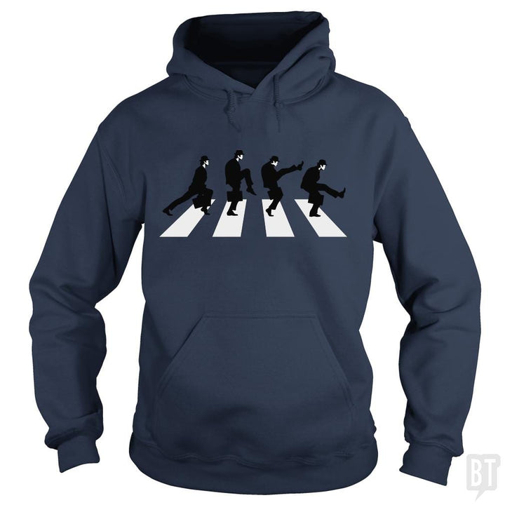 SunFrog-Busted Funky Hippo Hoodie / Navy Blue / S Silly Walk Road