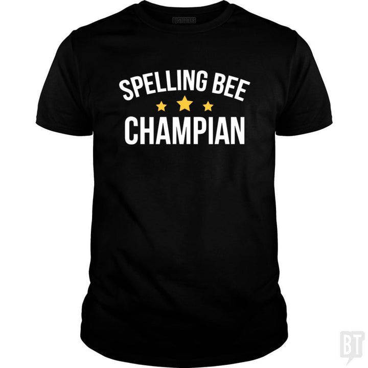 SunFrog-Busted Funky Hippo Classic Guys / Unisex Tee / Black / S Spelling Bee Champion