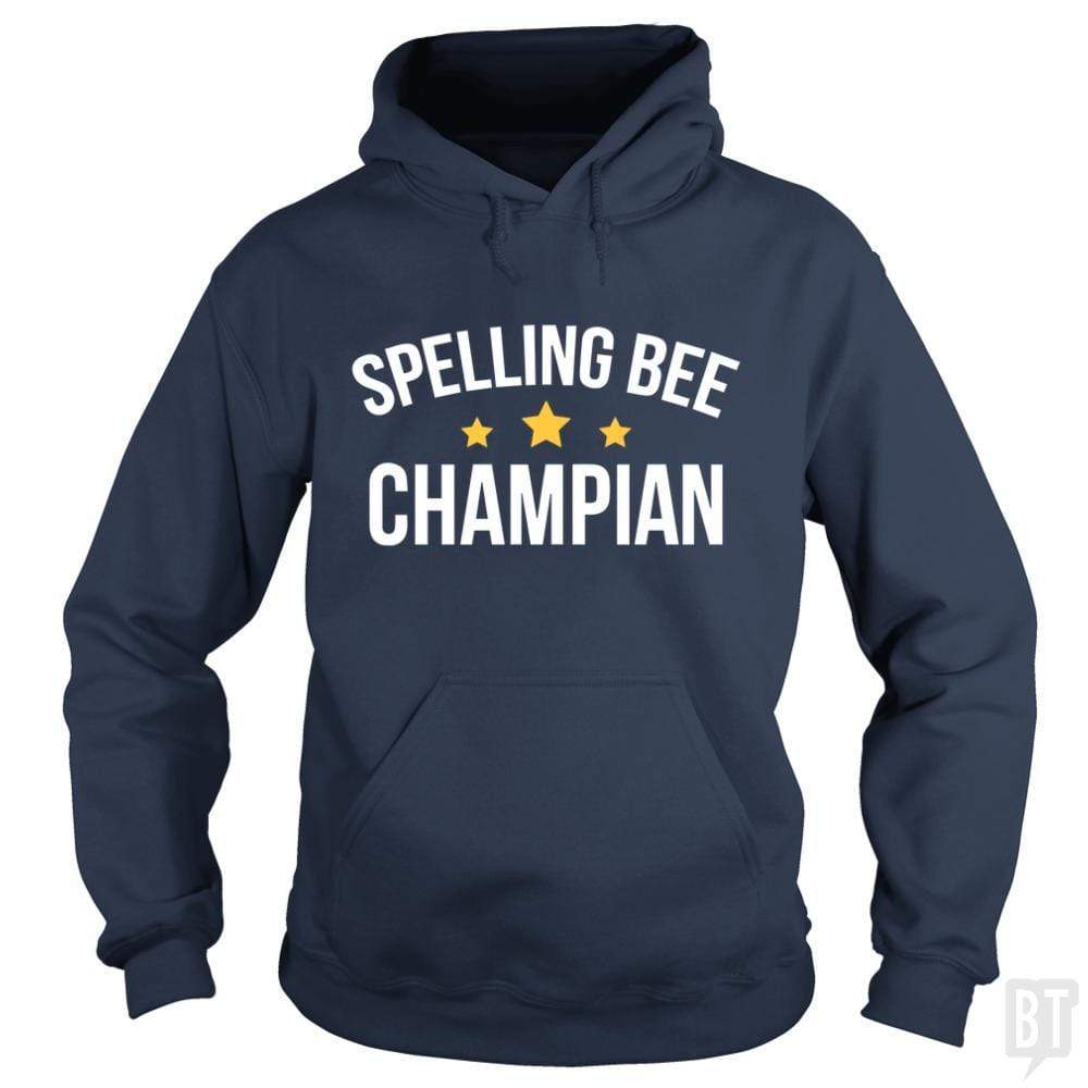 SunFrog-Busted Funky Hippo Hoodie / Navy Blue / S Spelling Bee Champion