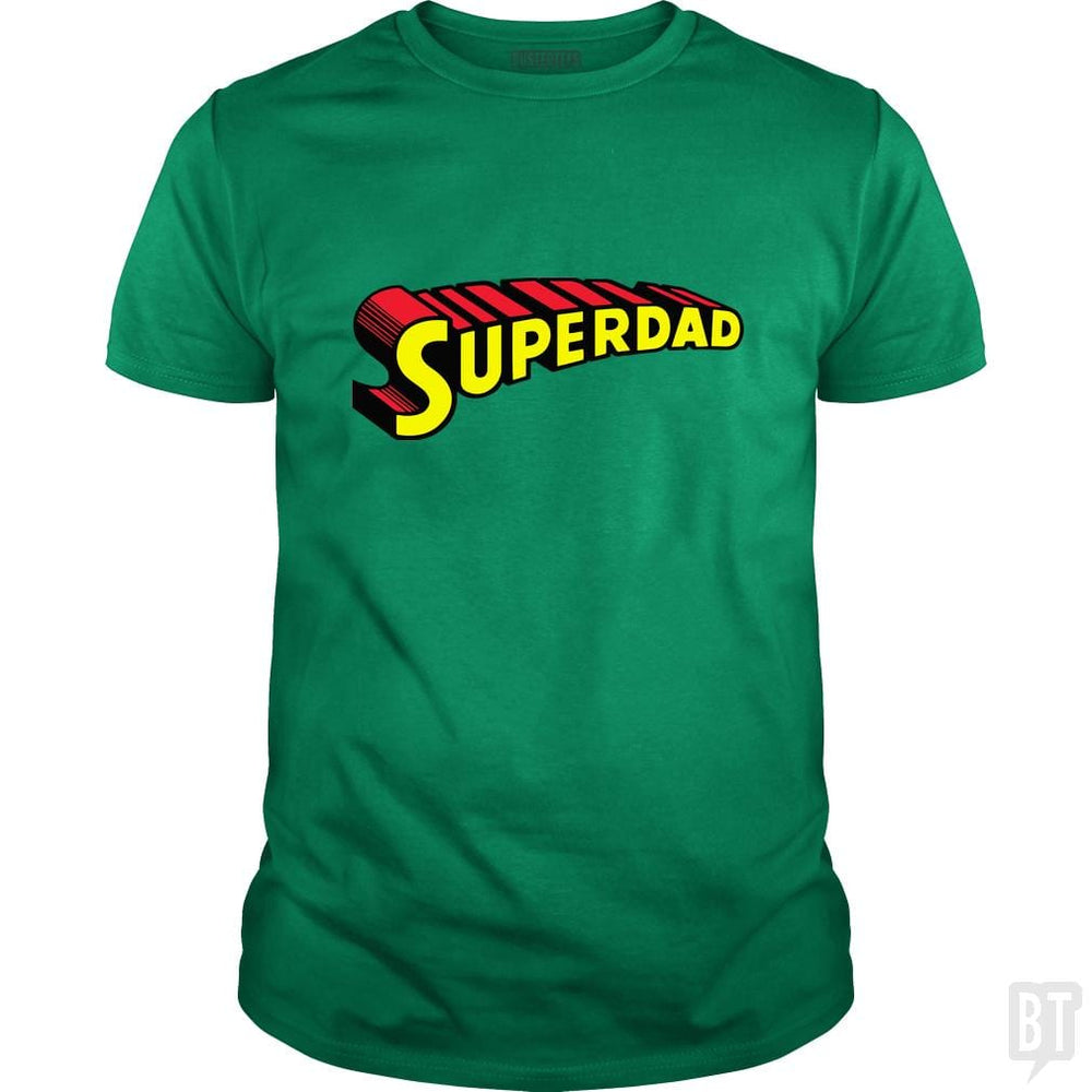 SunFrog-Busted Funky Hippo Classic Guys / Unisex Tee / Irish Green / S Super Dad