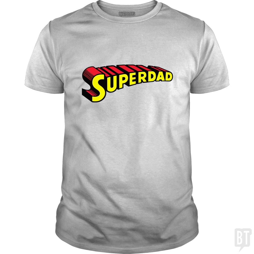 SunFrog-Busted Funky Hippo Classic Guys / Unisex Tee / White / S Super Dad