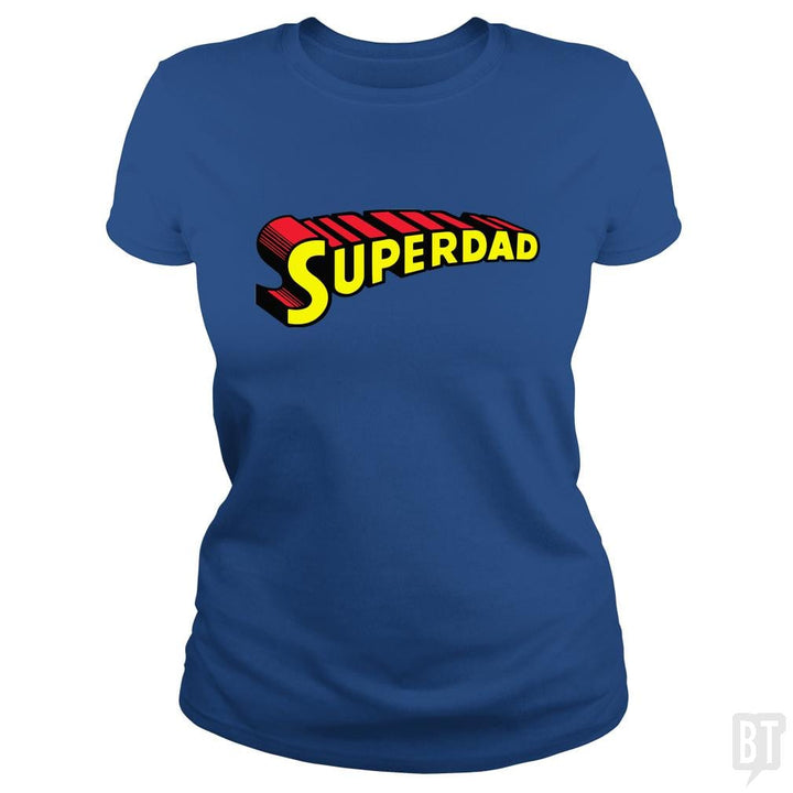 SunFrog-Busted Funky Hippo Classic Ladies Tee / Royal Blue / S Super Dad