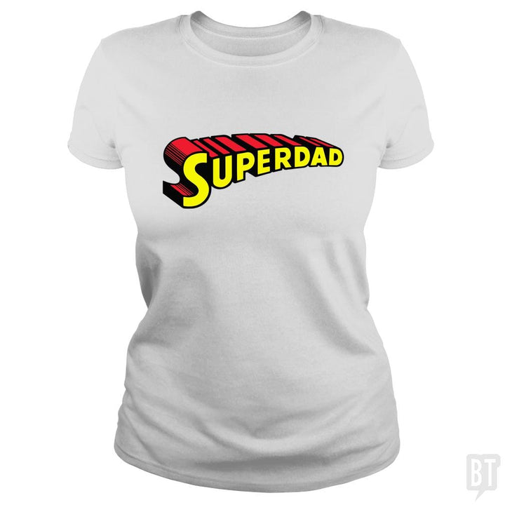 SunFrog-Busted Funky Hippo Classic Ladies Tee / White / S Super Dad