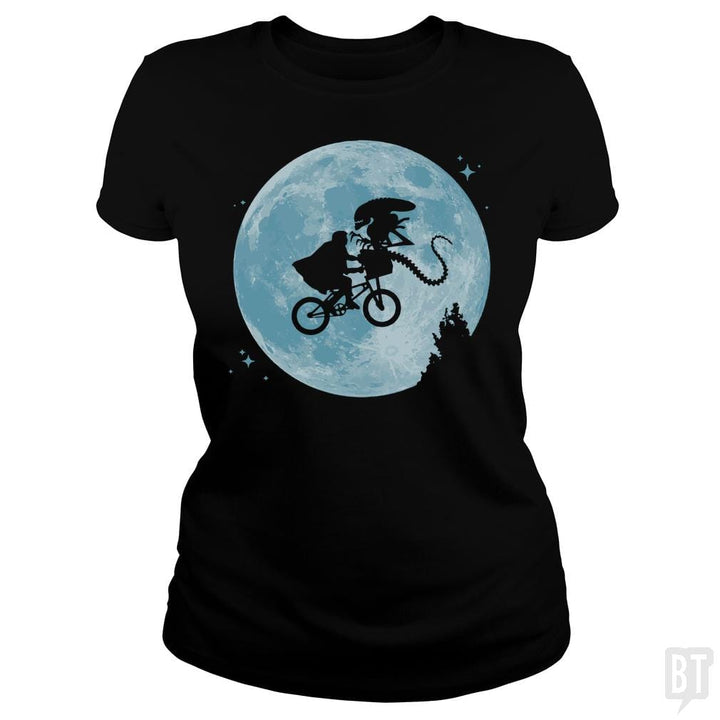 SunFrog-Busted Funky Hippo Classic Ladies Tee / Black / S Take Me Home