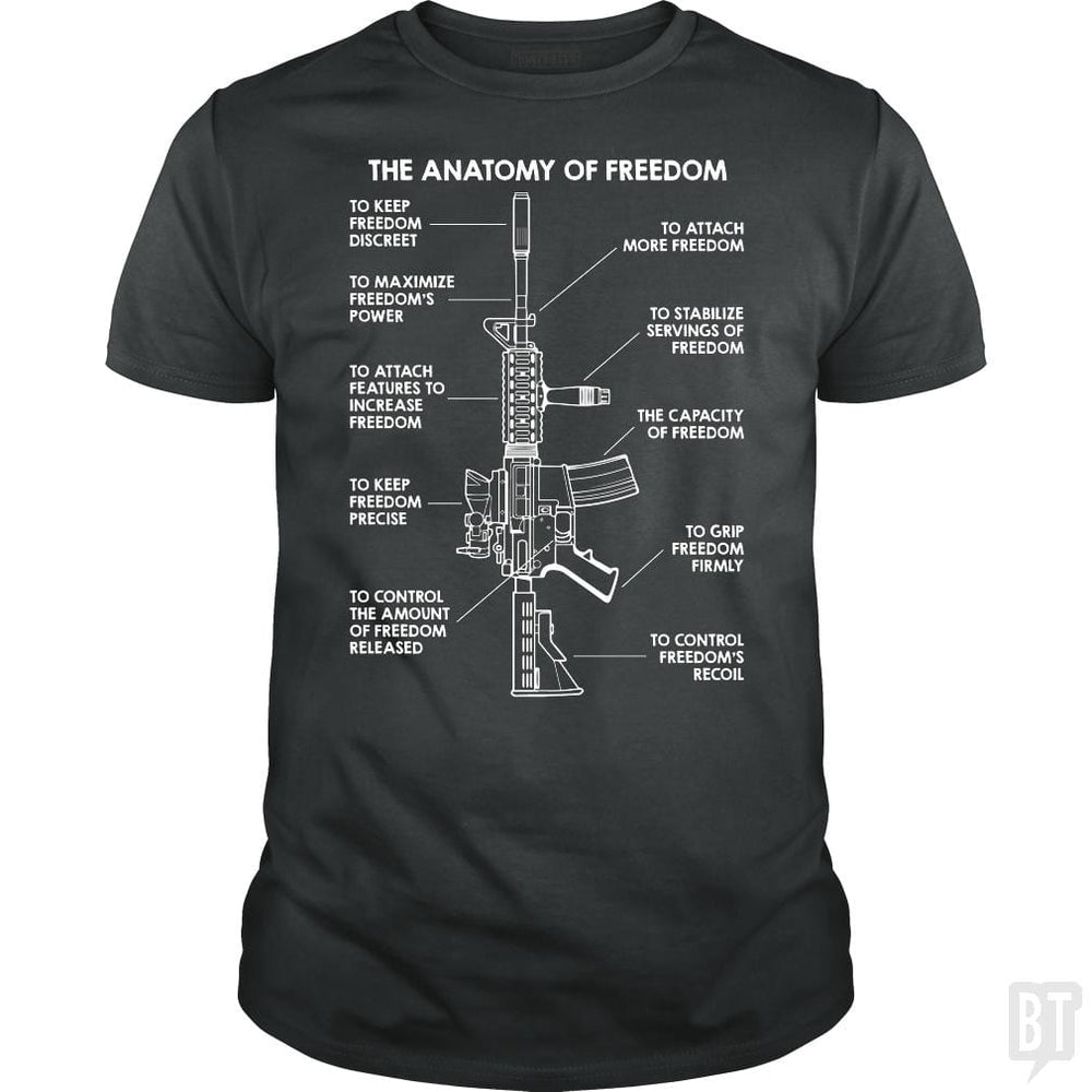 SunFrog-Busted Funky Hippo Classic Guys / Unisex Tee / Dark Heather / S The Anatomy Of Freedom