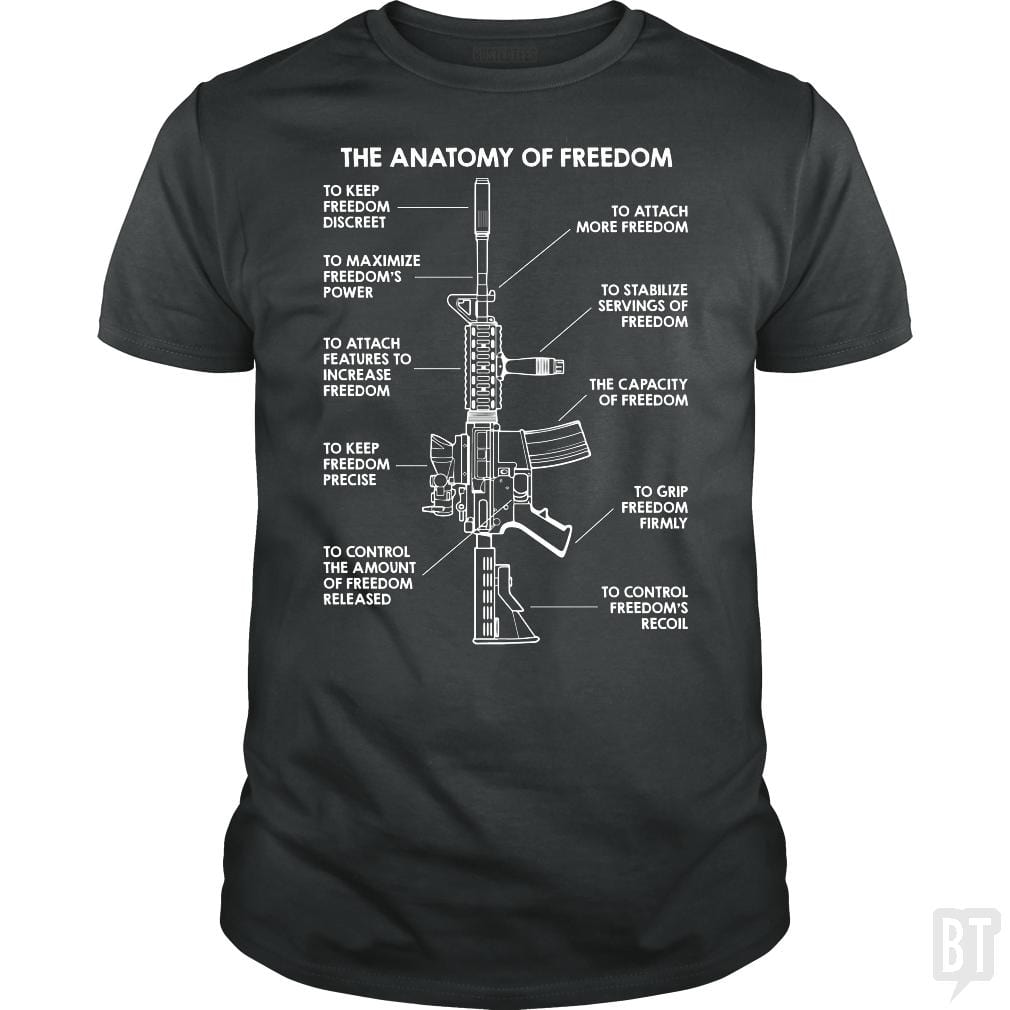 SunFrog-Busted Funky Hippo Classic Guys / Unisex Tee / Dark Heather / S The Anatomy Of Freedom