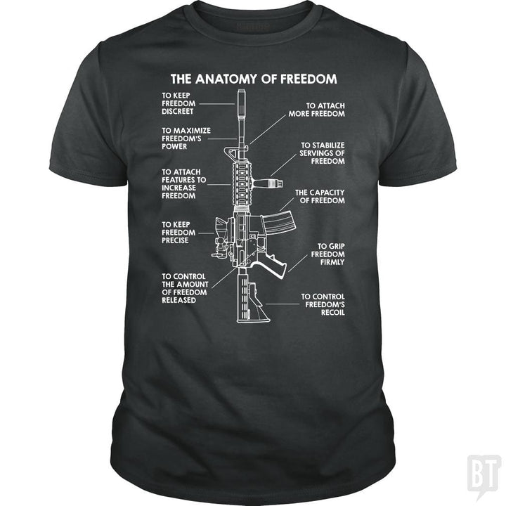 SunFrog-Busted Funky Hippo Classic Guys / Unisex Tee / Dark Heather / S The Anatomy Of Freedom