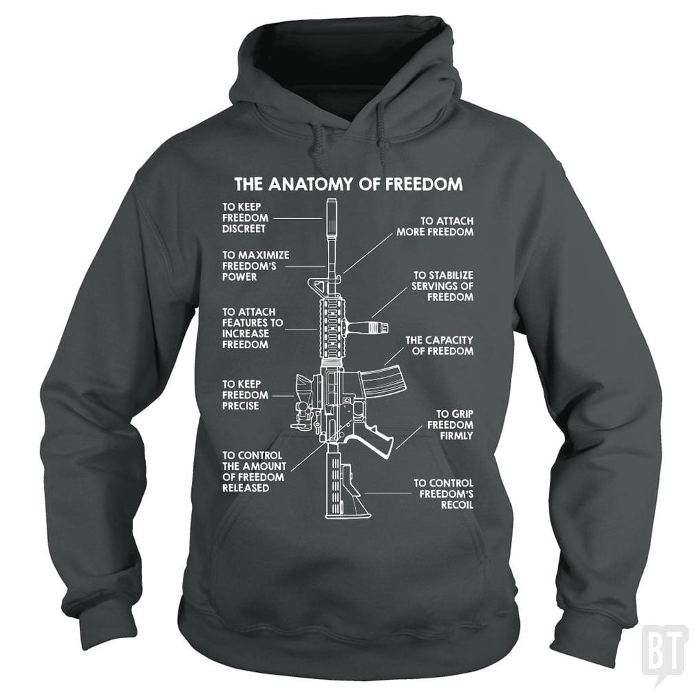 SunFrog-Busted Funky Hippo Hoodie / Dark Heather / S The Anatomy Of Freedom