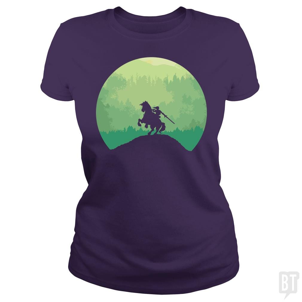 SunFrog-Busted Funky Hippo Classic Ladies Tee / Purple / S The Legend