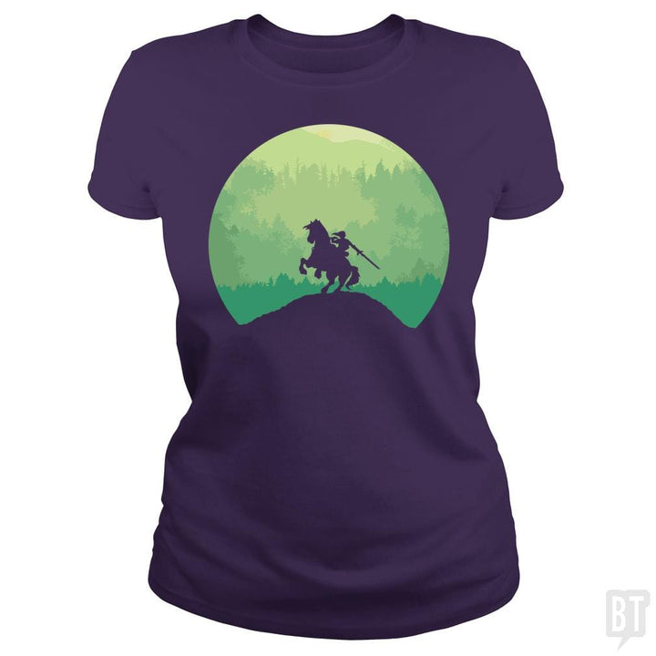 SunFrog-Busted Funky Hippo Classic Ladies Tee / Purple / S The Legend