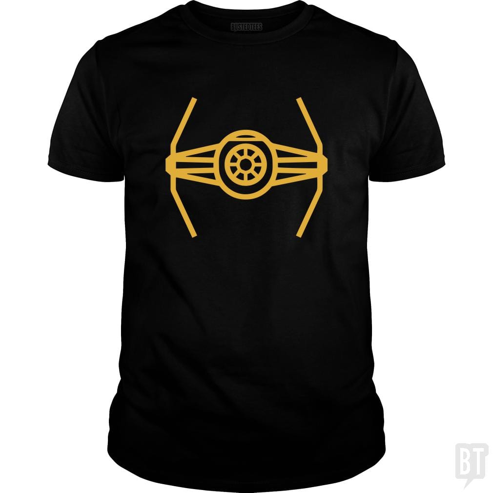 SunFrog-Busted Funky Hippo Classic Guys / Unisex Tee / Black / S TIE Fighter