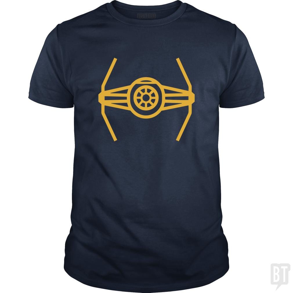 SunFrog-Busted Funky Hippo Classic Guys / Unisex Tee / Navy Blue / S TIE Fighter