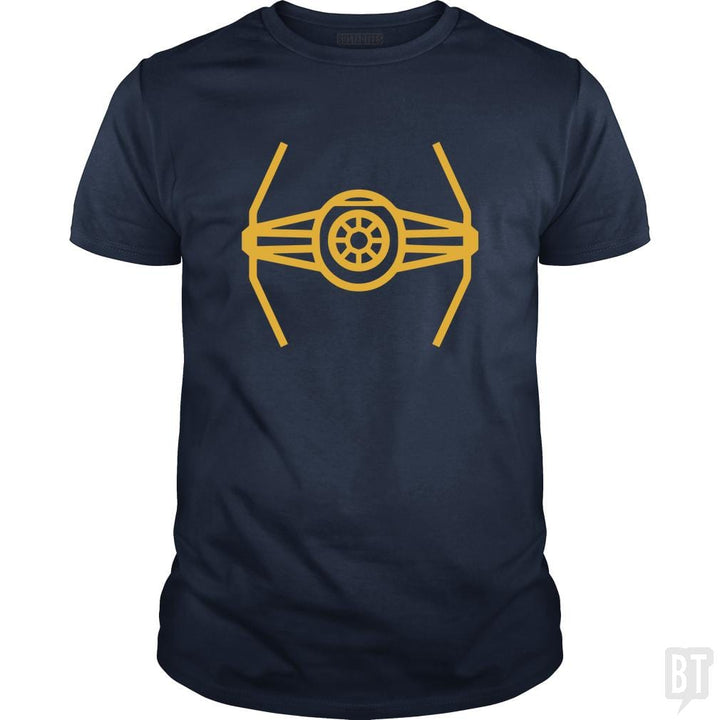SunFrog-Busted Funky Hippo Classic Guys / Unisex Tee / Navy Blue / S TIE Fighter