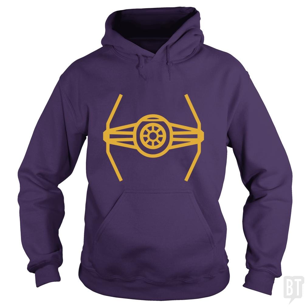 SunFrog-Busted Funky Hippo Hoodie / Purple / S TIE Fighter