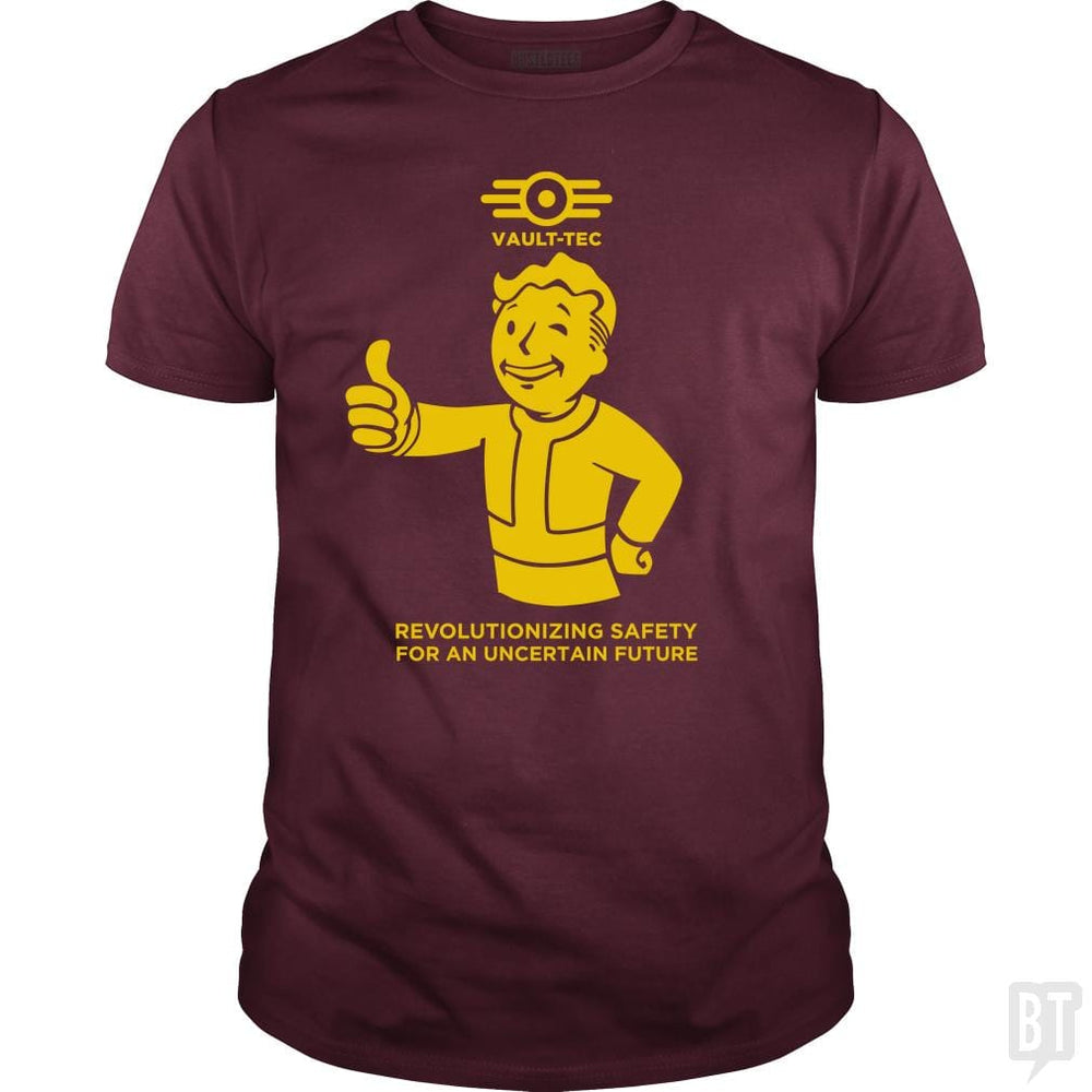 SunFrog-Busted Funky Hippo Classic Guys / Unisex Tee / Maroon / S Vault-Tec