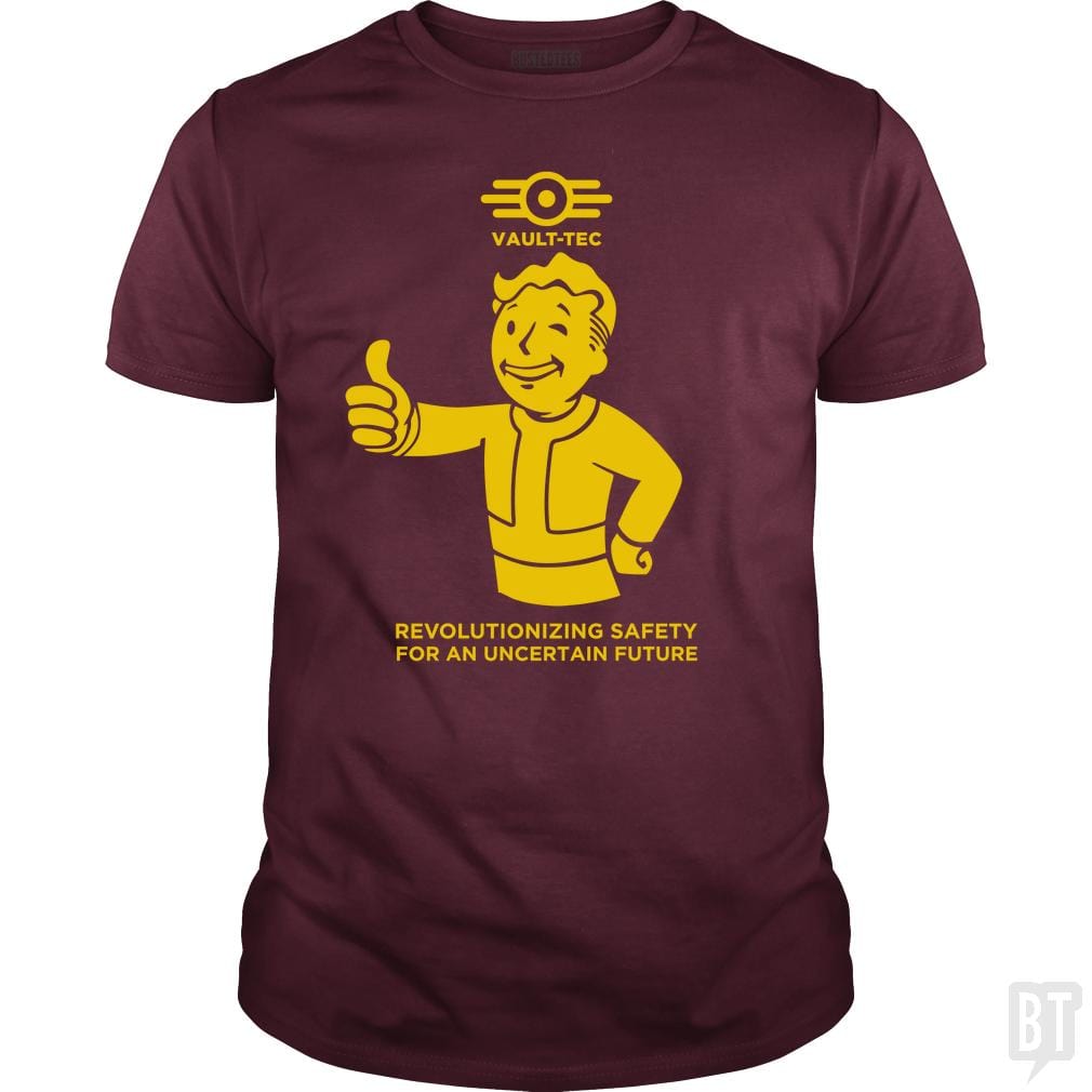 SunFrog-Busted Funky Hippo Classic Guys / Unisex Tee / Maroon / S Vault-Tec