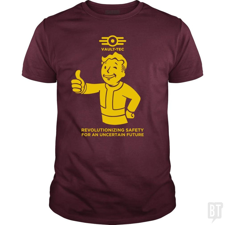 SunFrog-Busted Funky Hippo Classic Guys / Unisex Tee / Maroon / S Vault-Tec