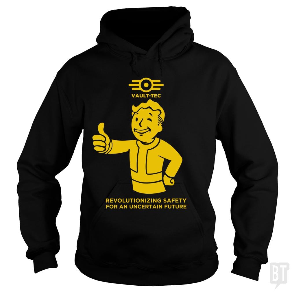 SunFrog-Busted Funky Hippo Hoodie / Black / S Vault-Tec