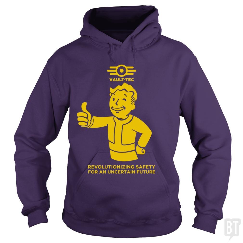 SunFrog-Busted Funky Hippo Hoodie / Purple / S Vault-Tec