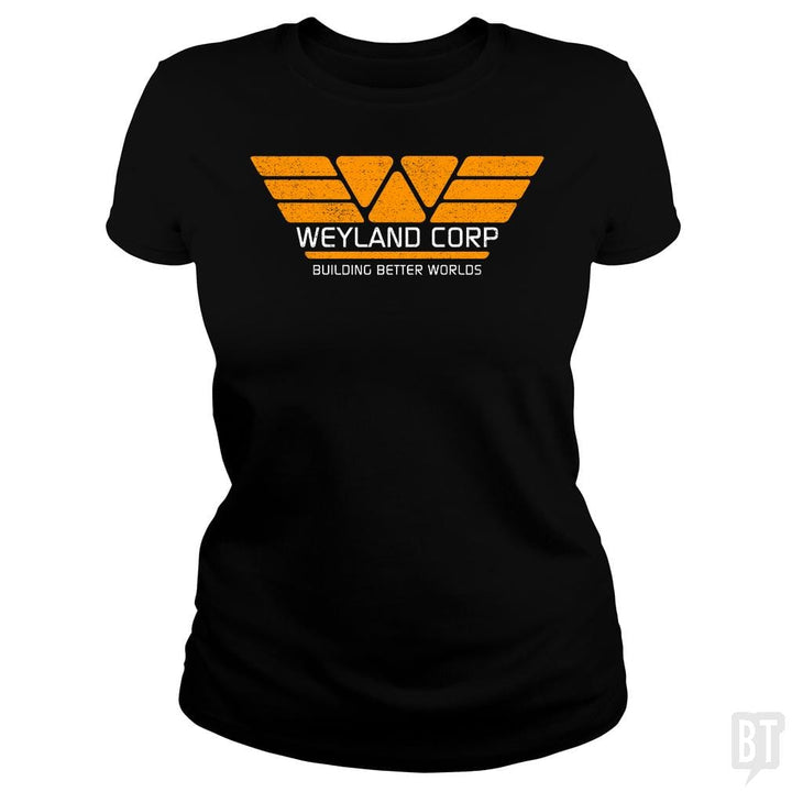 SunFrog-Busted Funky Hippo Classic Ladies Tee / Black / S Weyland Corp