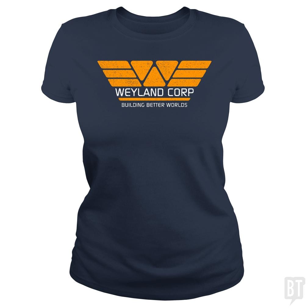 SunFrog-Busted Funky Hippo Classic Ladies Tee / Navy Blue / S Weyland Corp